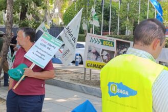 Concentració davant el Ministeri per la gestió del llop, el darrer 20 d'agost