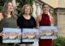 Evelyn Megías, Roser Guix i Cristina Terzi, autores dels treballs guardonats.